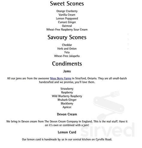 sconewitch menu